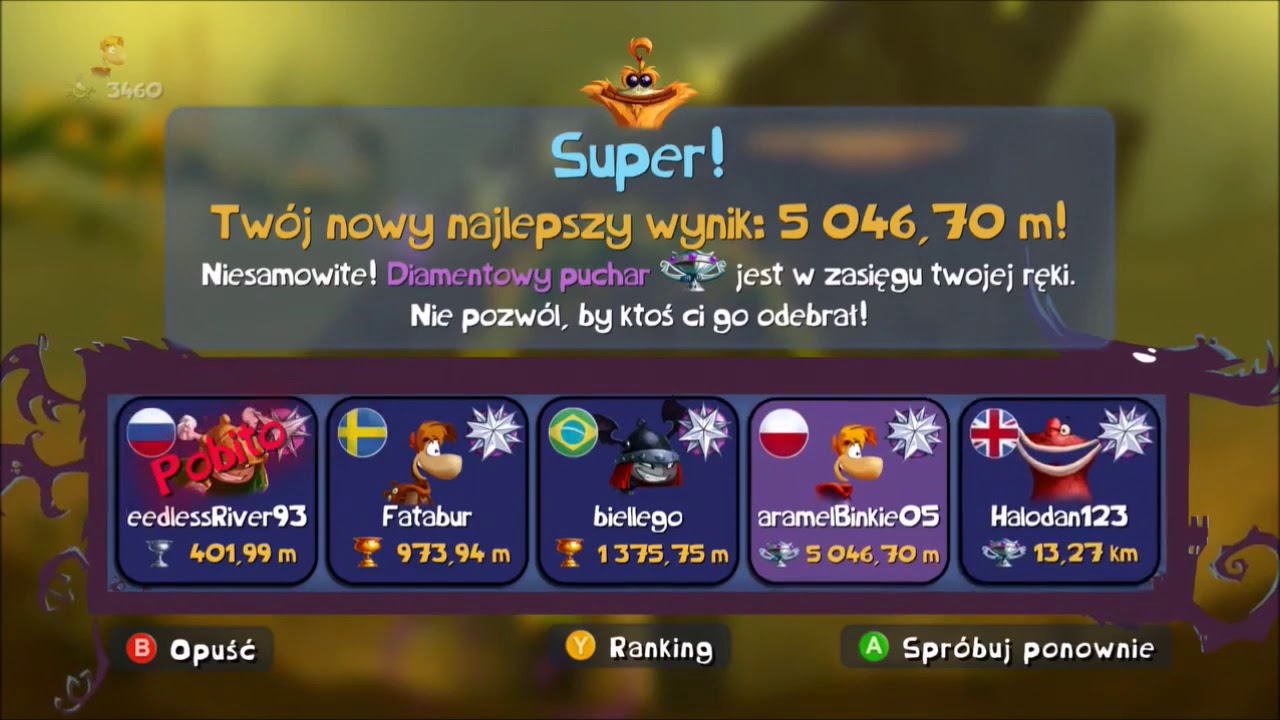 Rayman Legends top distance players