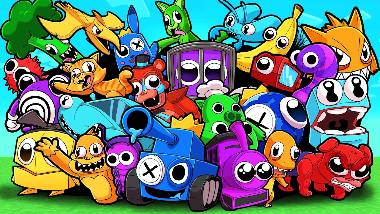 100 RAINBOW FRIEND MORPHS in Minecraft!