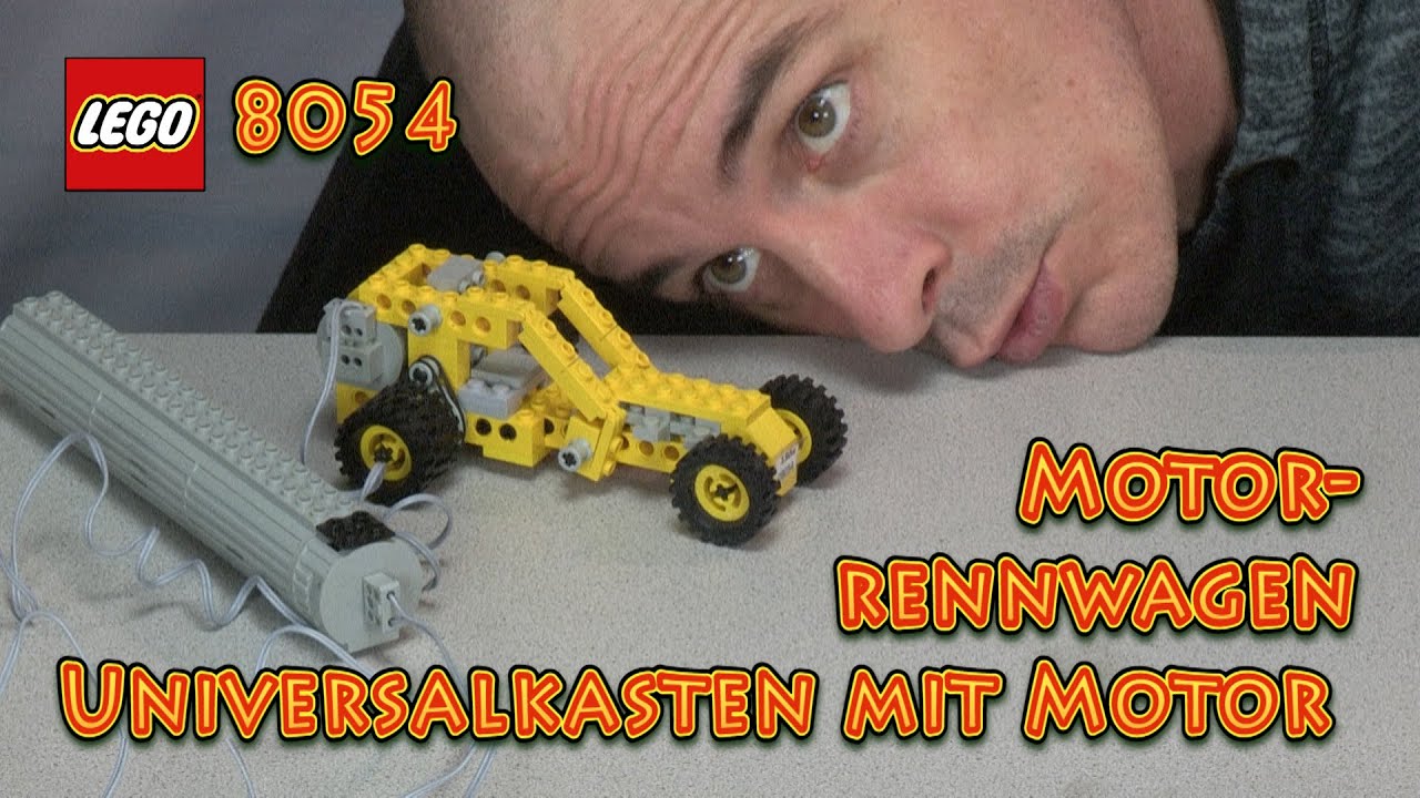 LEGO&reg; 8054-1 Review: Universalkasten mit Motor und Geheule (Motorrennwagen) vom Jahr 1989 - LY-00308