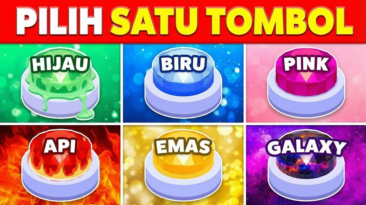 Pilih Satu Tombol 💚 Hijau 💙 Biru 🎀 Pink 🔥 Api 💛 Emas atau 🪐 Galaxy