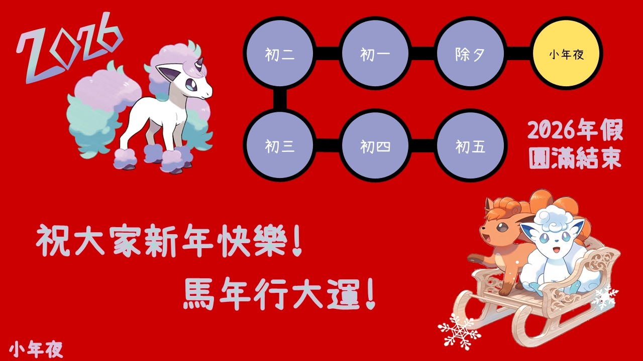 小年夜團體練習~ 大家一起來團練過度吧~ (20260215)