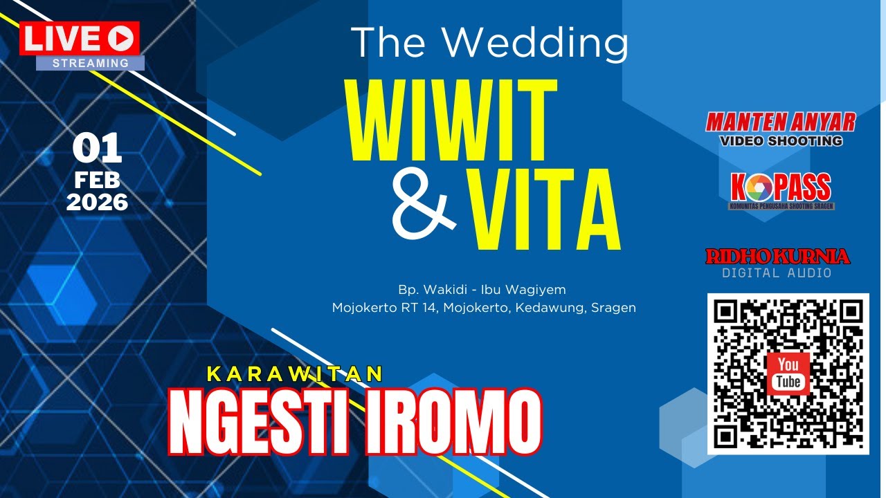 LIVE WEDDING WIWIT & VITA | KARAWITAN NGESTI IROMO | RIDHO KURNIA AUDIO | MANTEN ANYAR SHOOTING 2