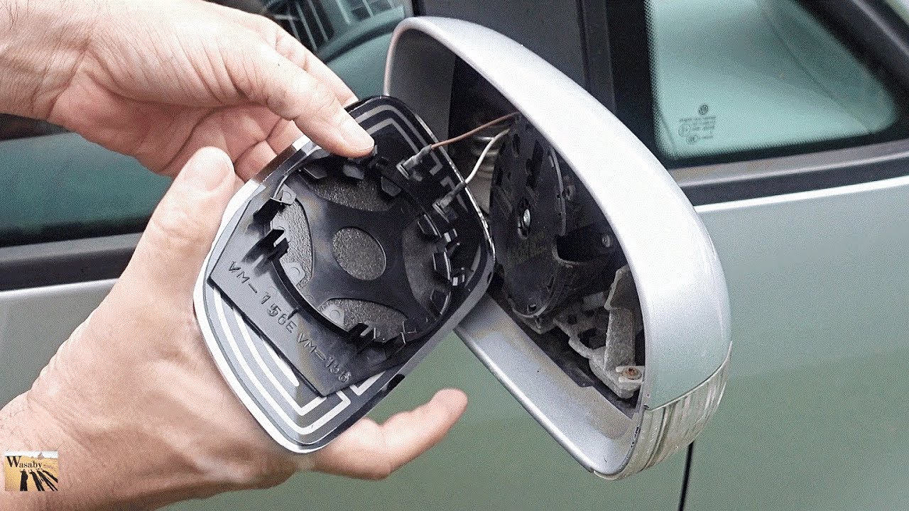 How to replace and refit Side Wing Mirror Glass for VW Touran/Passat/Golf/Jetta/Bora -DIY