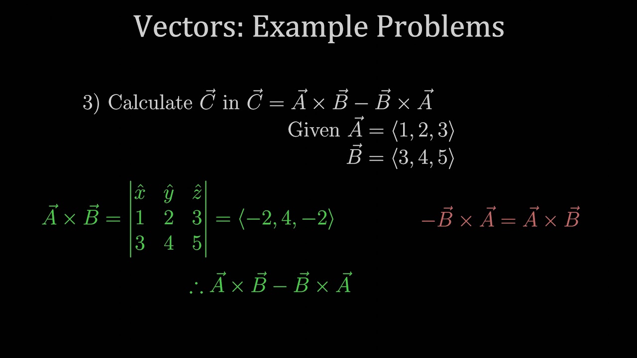 Vectors: Example Problems And Solutions