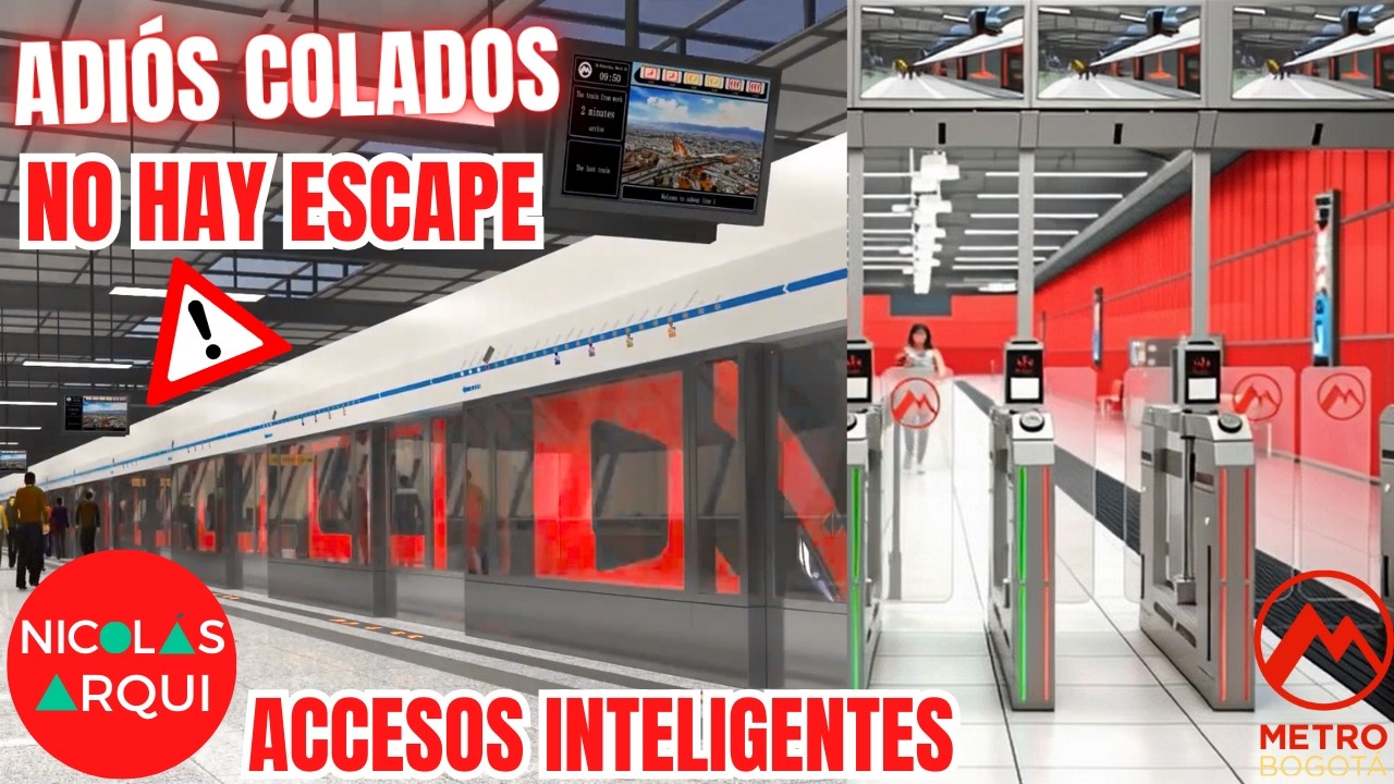 🛑Así será el sistema Anti-Colados del Metro de Bogotá: ¿El FIN DEFINITIVO de los Colados que evaden?