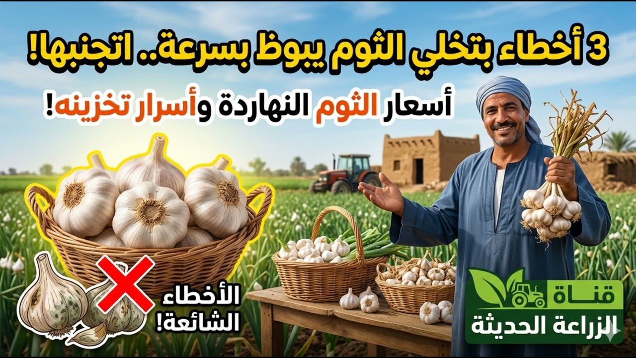 💰 أسعار الثوم اليوم في مصر وأفضل وقت لشرائه وتخزينه