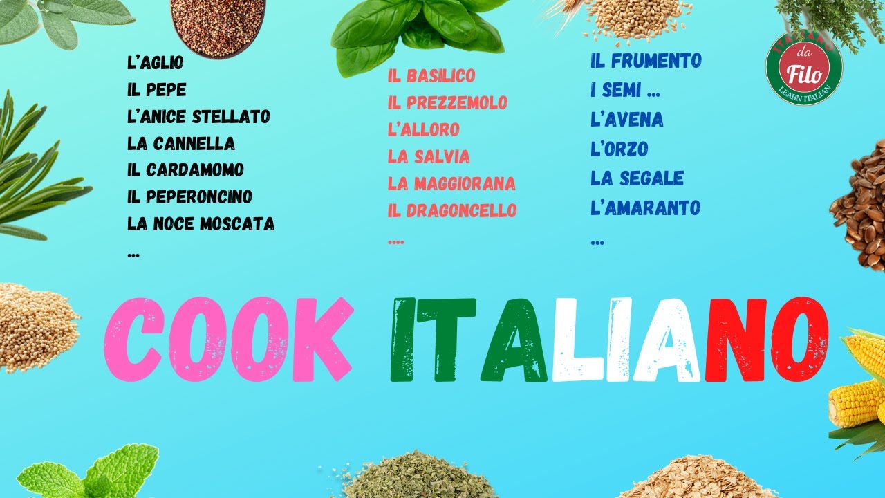 Cereali e Semi ~ Spezie e Condimenti | ITALIAN FOOD VOCABULARY | F19
