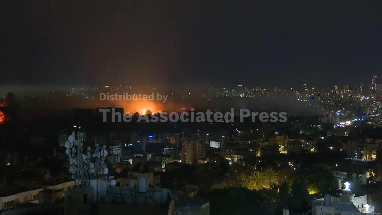 Explosions seen in Beirut skyline after mulitple simultaneous Israeli strikes