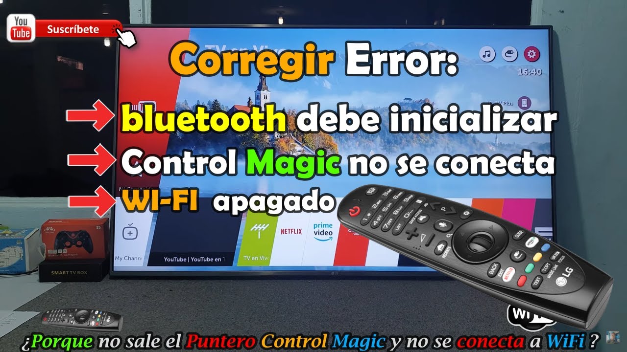 🤷‍♂️ BLUETOOTH  debe inicializar ,Control MAGIC No se Registra no se Conecta a WI-FI.!Caso Resuelto!