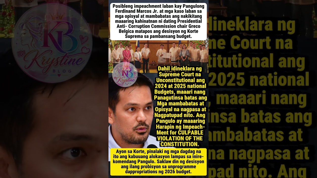 PBBM, Pwedeng MA-IMPEACH Kapag Napatunayang Unconstitutional ang Pambansang Budget. #shorts #duterte