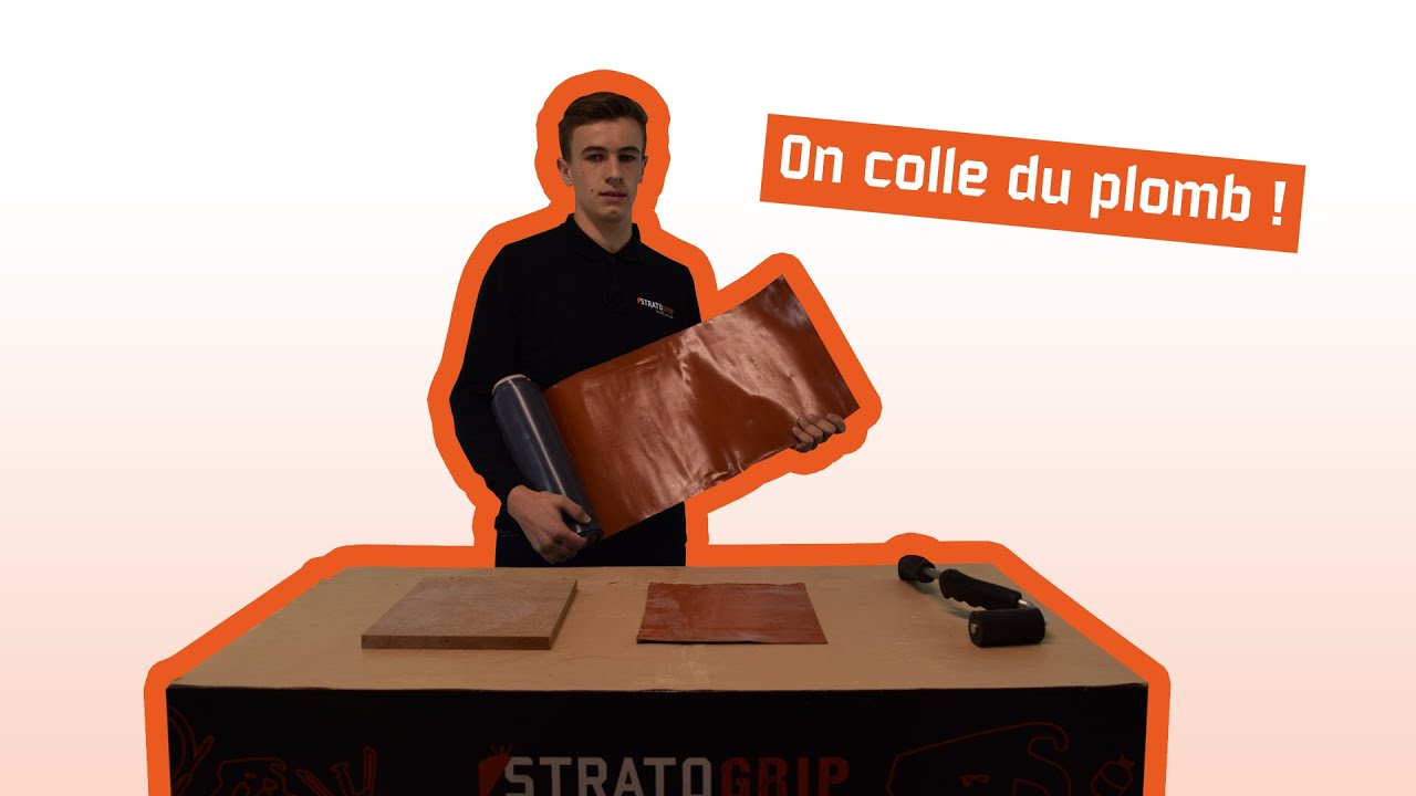 Comment coller une feuille de plomb sur un support en bois avec la colle Stratogrip S110