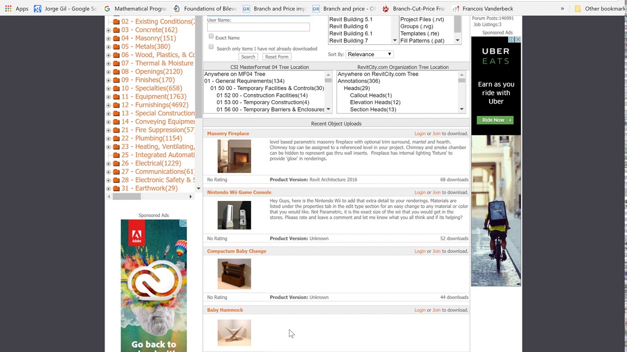 Загрузка объектов из Revit City