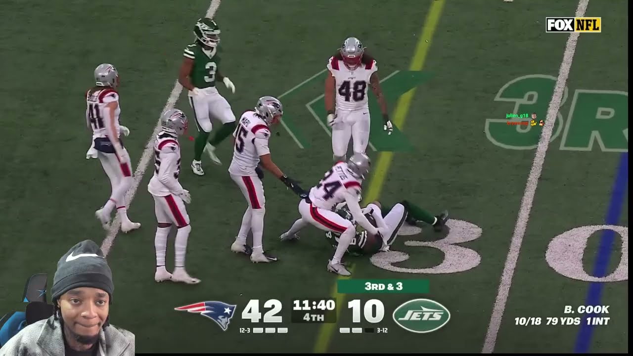 FlightReacts To Patriots vs New York Jets Game Highlights | 2025 NFL Season Week 17!