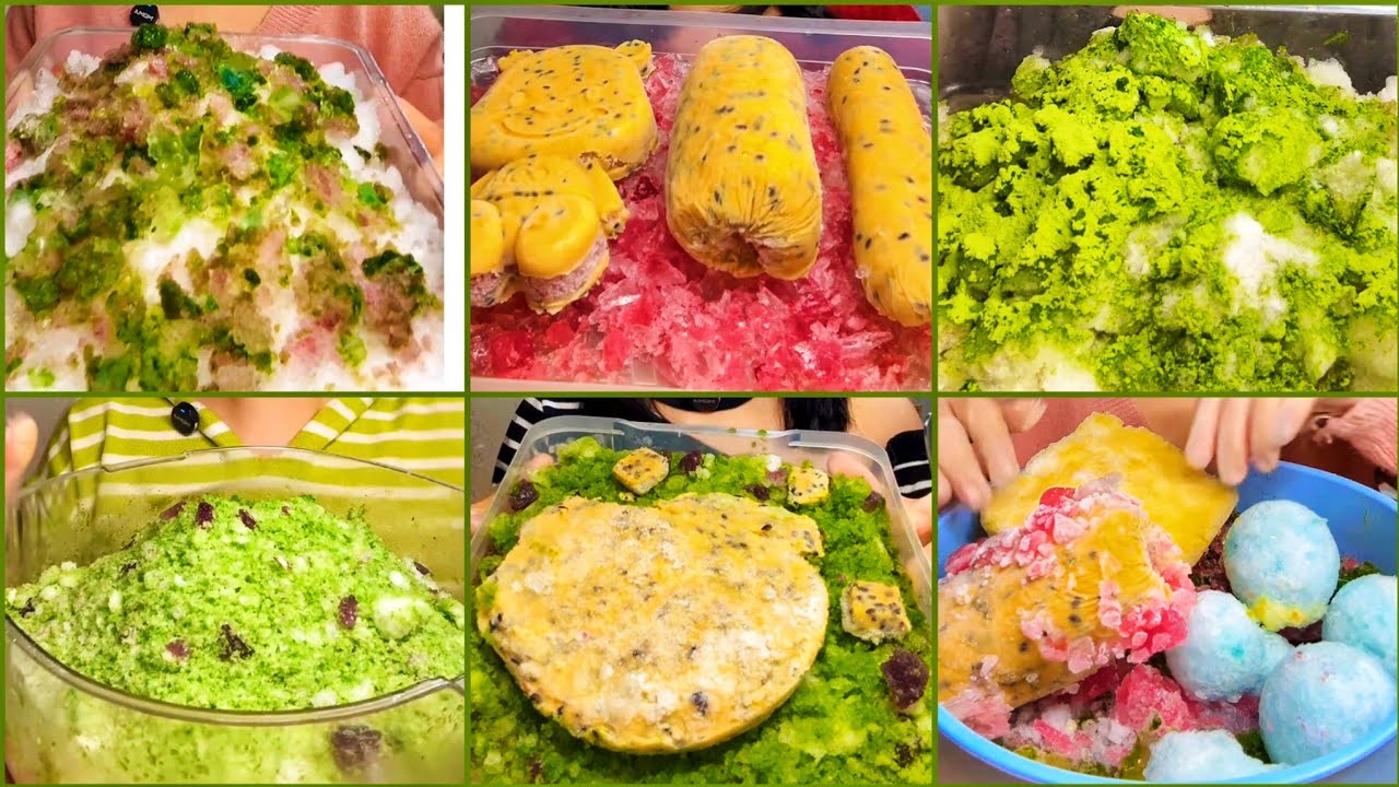 3305 || SHAVED ICE WITH PASSION FRUIT MATCHA AND MILK POWDER 