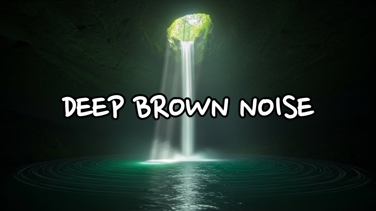 🟤 Deep Brown Noise in a Hidden Cave Waterfall 🌊 | 10 Hours for Deep Sleep & Focus