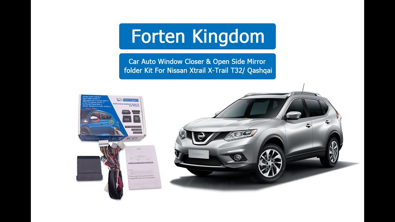 Installation Nissan Xtrail Qashqai Car Auto Window Closer Open Side Mirror folder Kit