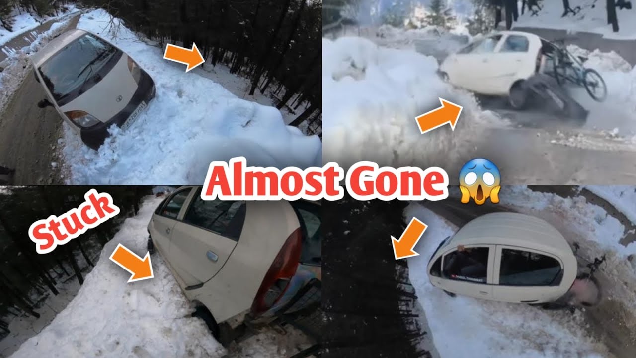 Tata Nano Saved Again and Again 😱 || Nano Stuck Very Badly in Heavy Snow 😥