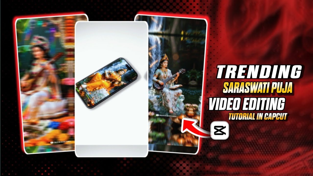 Trending Saraswati puja video editing || sarswati puja reels video editing in Capcut