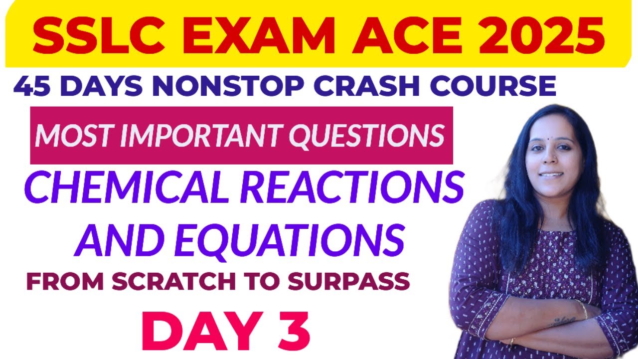 SSLC SCIENCE MOST IMPORTANT QUESTIONS CHEMICAL REACTIONS  EQUATIONS  #sslc #sslcscience  #sslc2025