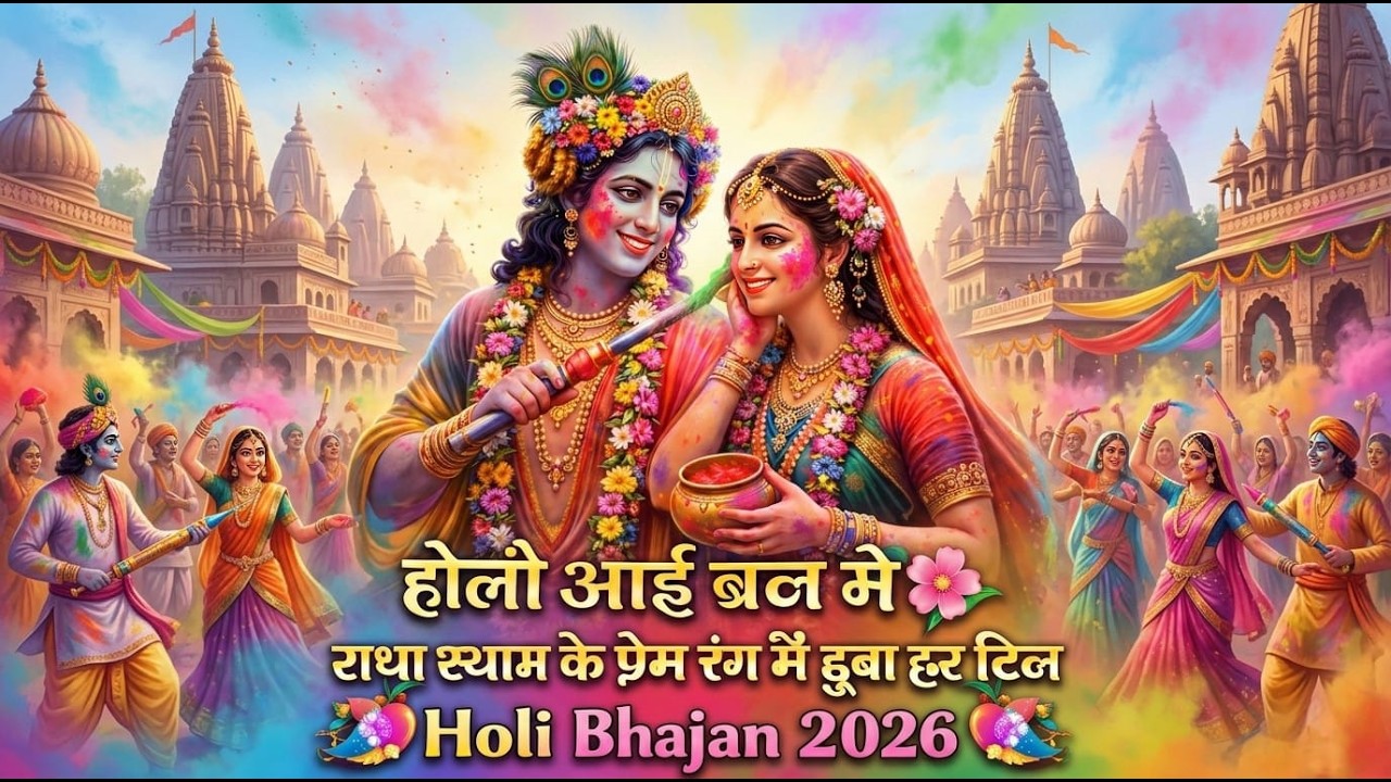 होली आई ब्रज में, प्रेम रंग लाई 🎨 | New Radha Krishna Holi Bhajan 2026 | राधा संग श्याम