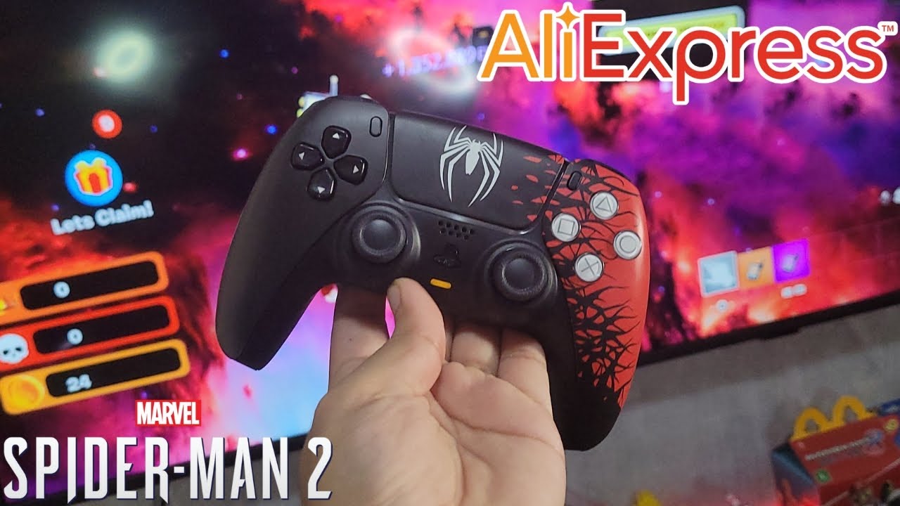 Customizei meu CONTROLE de Playstation 5 com a CARCAÇA do Spider-Man 2 – FICOU PERFEITO!