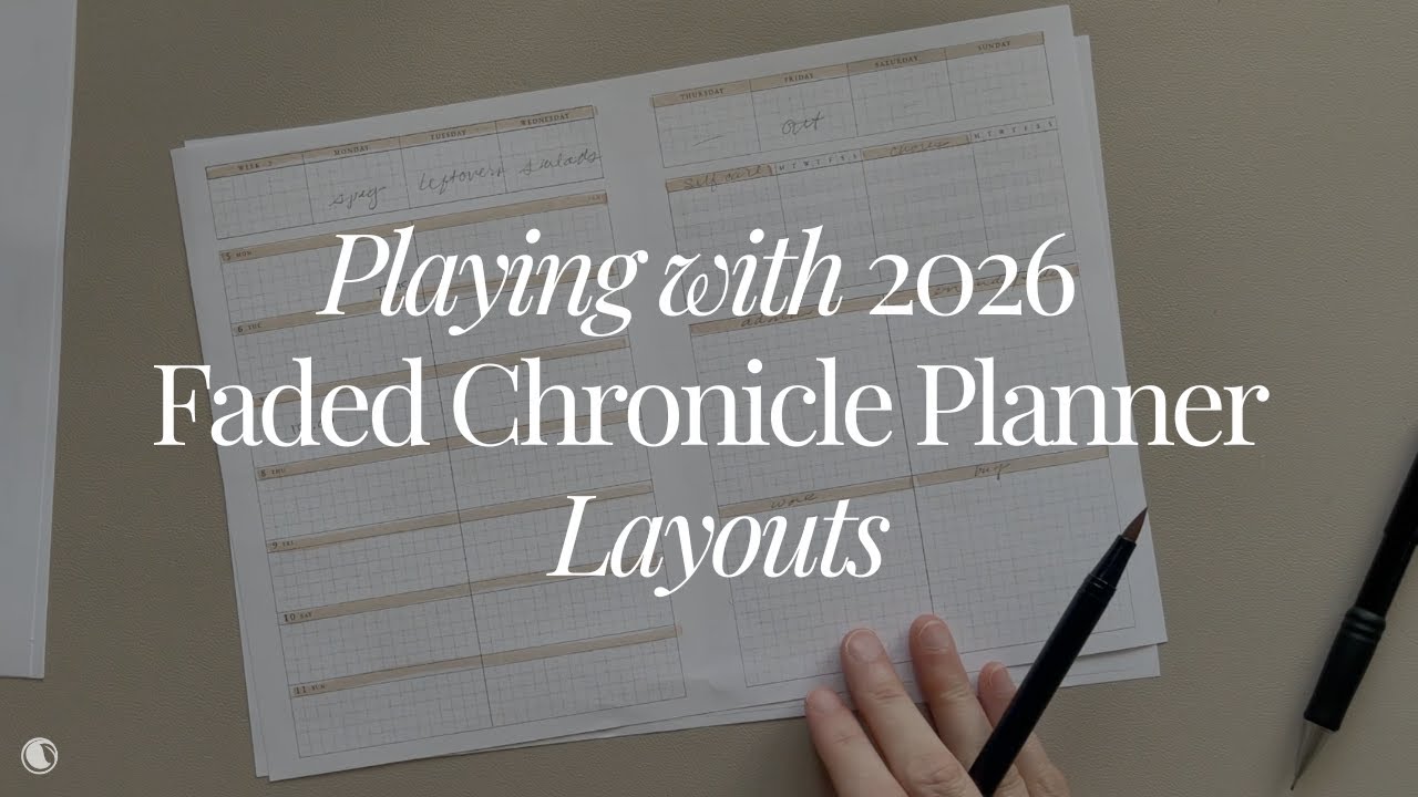 Экспериментируем с макетами планировщика Faded Chronicle 2026 года