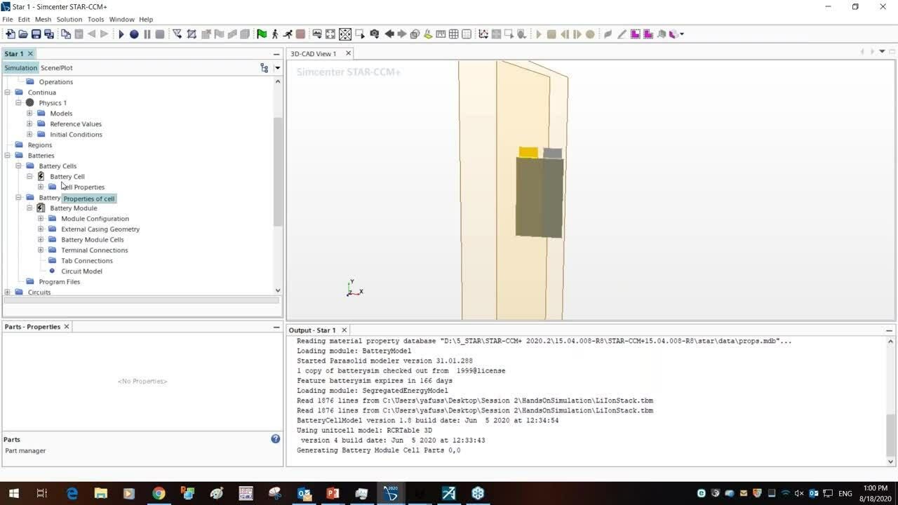 Hands-on Simulate Series with Simcenter STAR-CCM - Battery Simulation (Session 2)