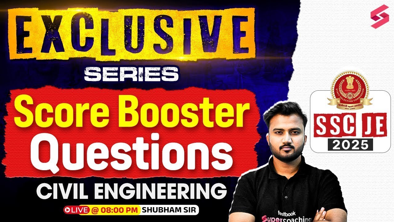SSC JE Preparation | SSC JE Civil Engineering Classes | SSC JE Civil Preparation by Shubham Sir