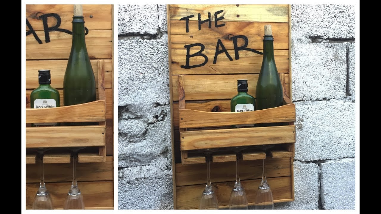 BOTELLERO y COPERO RÚSTICO ( RUSTIC BOTTLE RACK)
