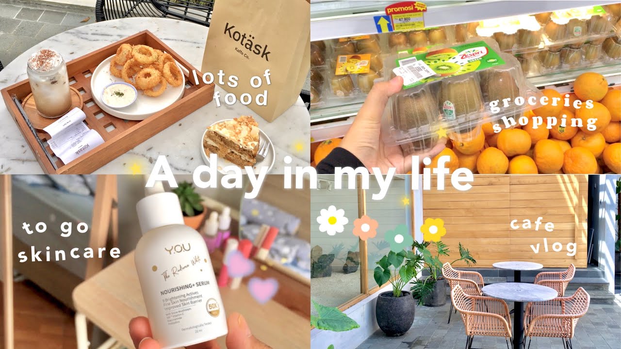 a day in my life : groceries, kotask coffee, skincare update, making breakfast, carot cake🥕🍰🛒☁️