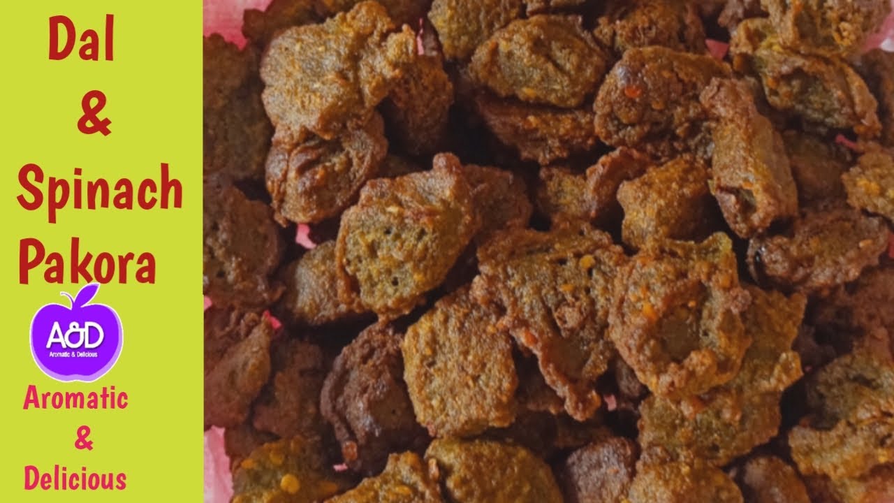 HOW TO MAKE CRISPY DAL & SPINACH PAKORA.DAL PALAK VADA RECIPE.DALPALAK PAKORA.ডাল ও পালং শাকের বড়া।