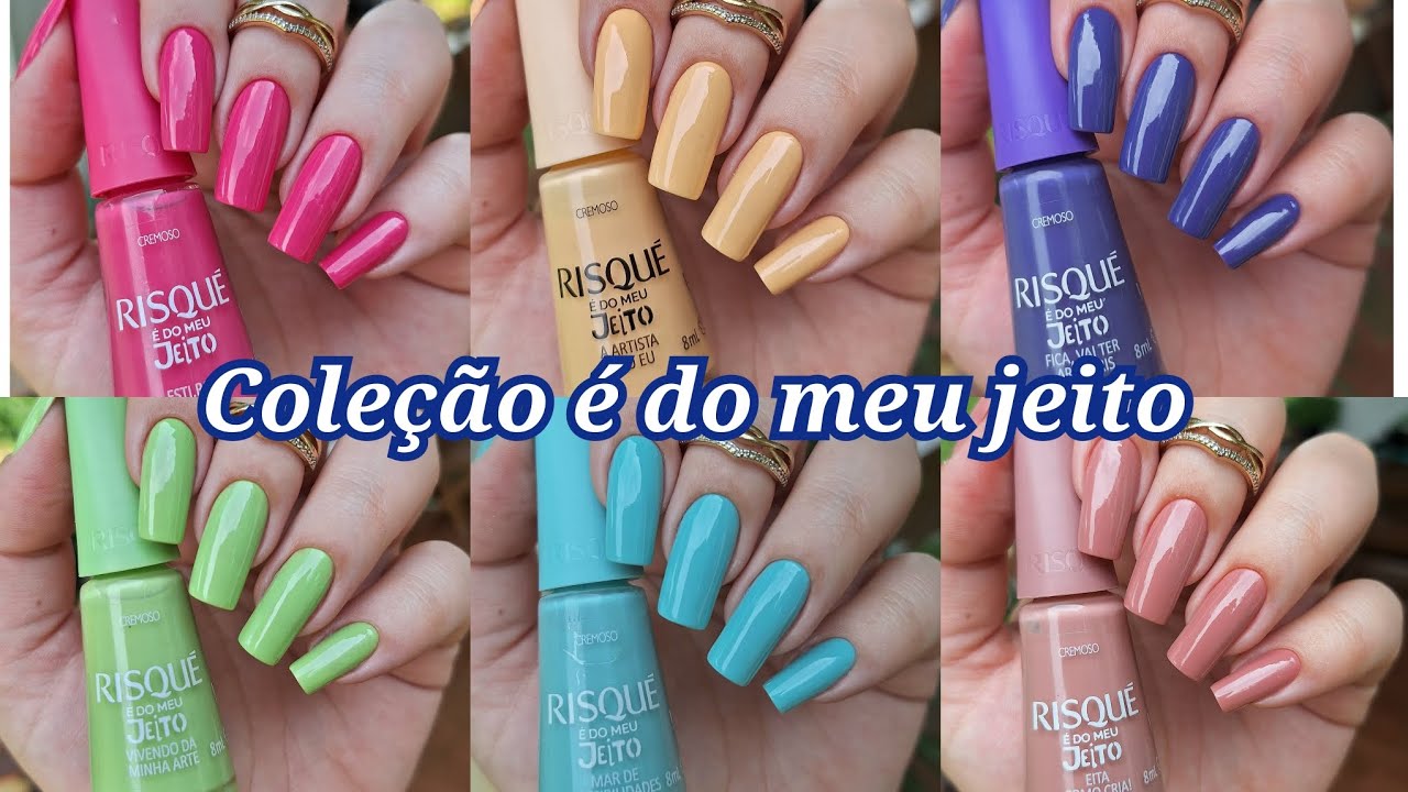 ESMALTE RISQUÉ COLEÇÃO É DO MEU JEITO ✨️ LANÇAMENTO ✨️ COMPARAÇÃO DE CORES