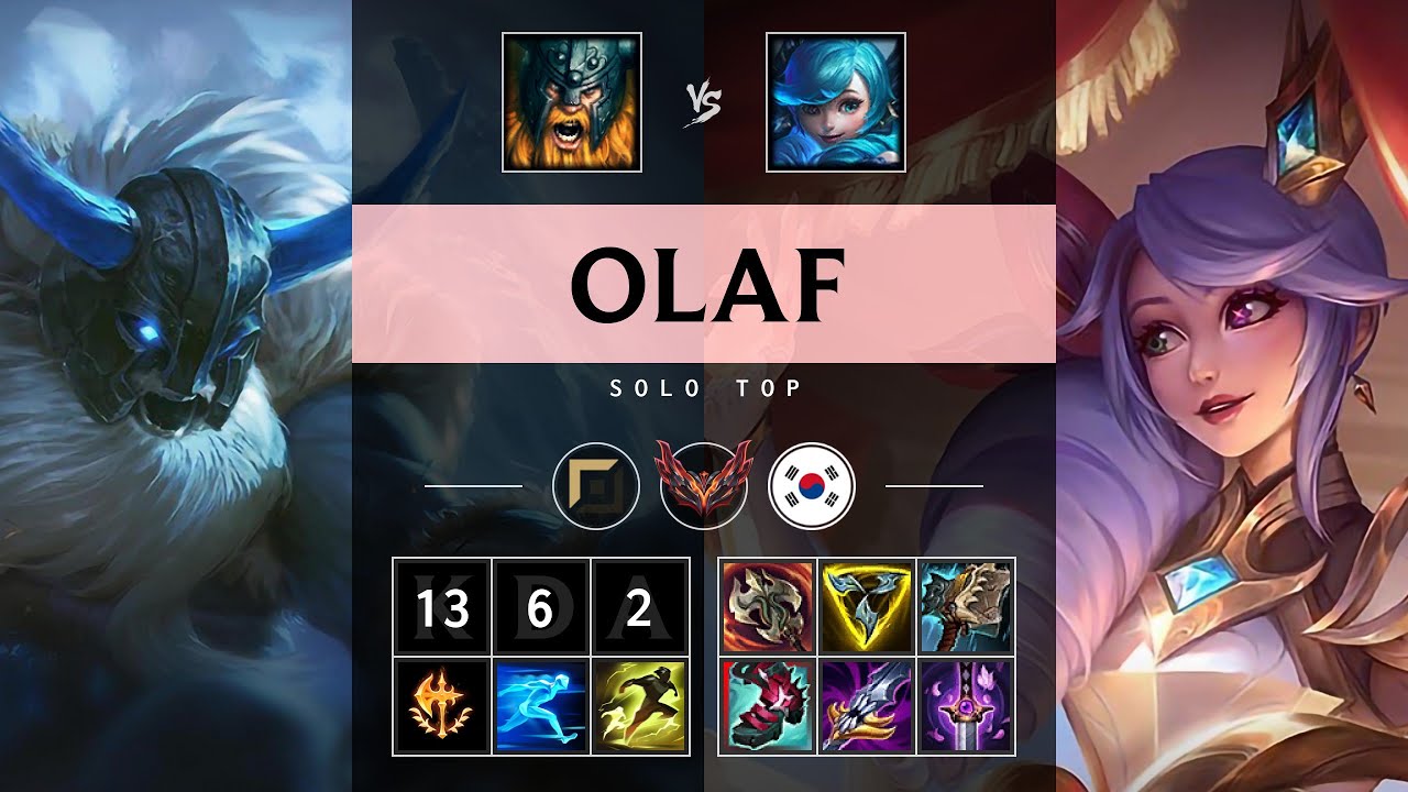 Olaf Top vs Gwen - KR Grandmaster Patch 25.15