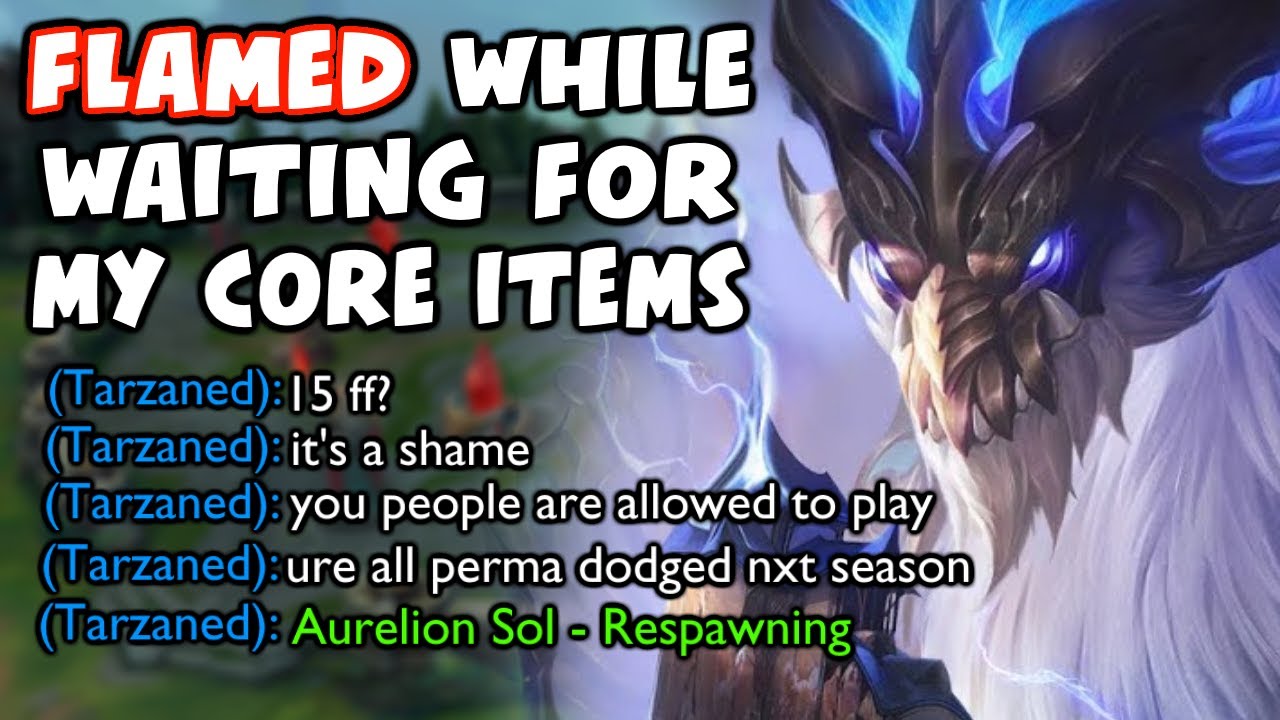 Getting flamed by Tarzaned as I patiently wait for my Core items | Challenger Aurelion Sol