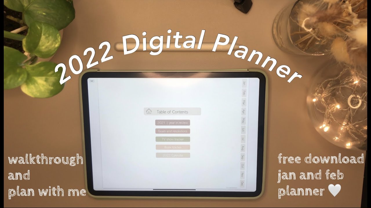 2022 minimalist digital planner with hyperlinks walkthrough | Free Sample | GoodNotes Planner 🖋
