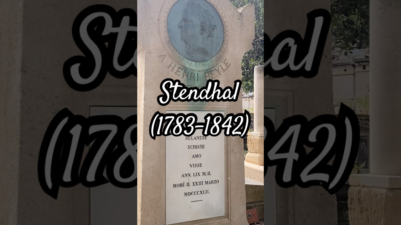 Tomba Stendhal (1783-1842) Marie Henry Beyle. Scrittore. Il rosso e il nero. Sindrome. Montmartre.
