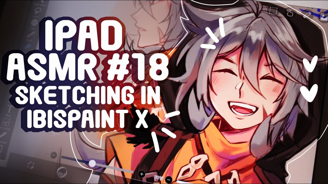 IPAD ASMR #18 | SKETCHING IN IBISPAINT X |