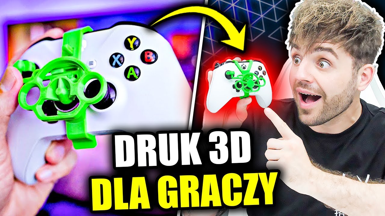 Zrobiłem GADŻETY DLA GRACZY z DRUKARKI 3D! *kierownica na pada*