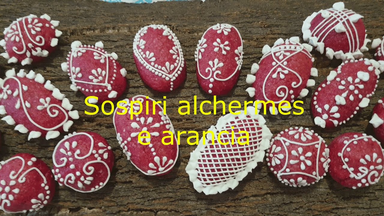 Sospiri sardi alchermes e arancia