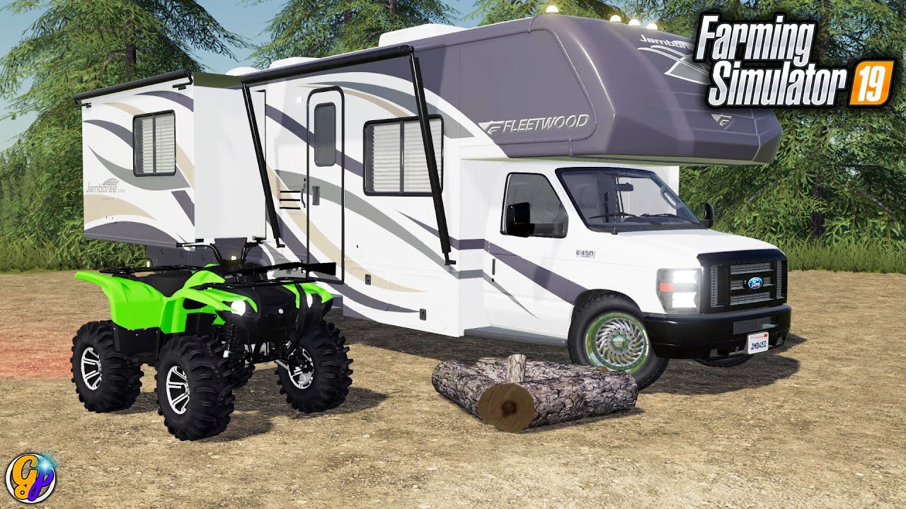 CAMPING IN A FLEETWOOD RV (ROLEPLAY) FARMING SIMULATOR 19