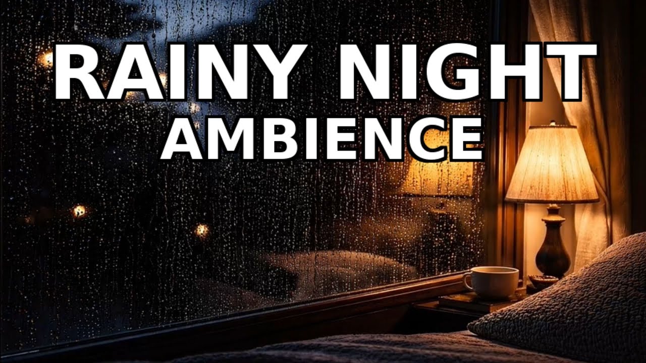 Rainy Night Window Ambience 🌧️ Cozy Bedroom Rain Sounds for Sleep, Relax & Study