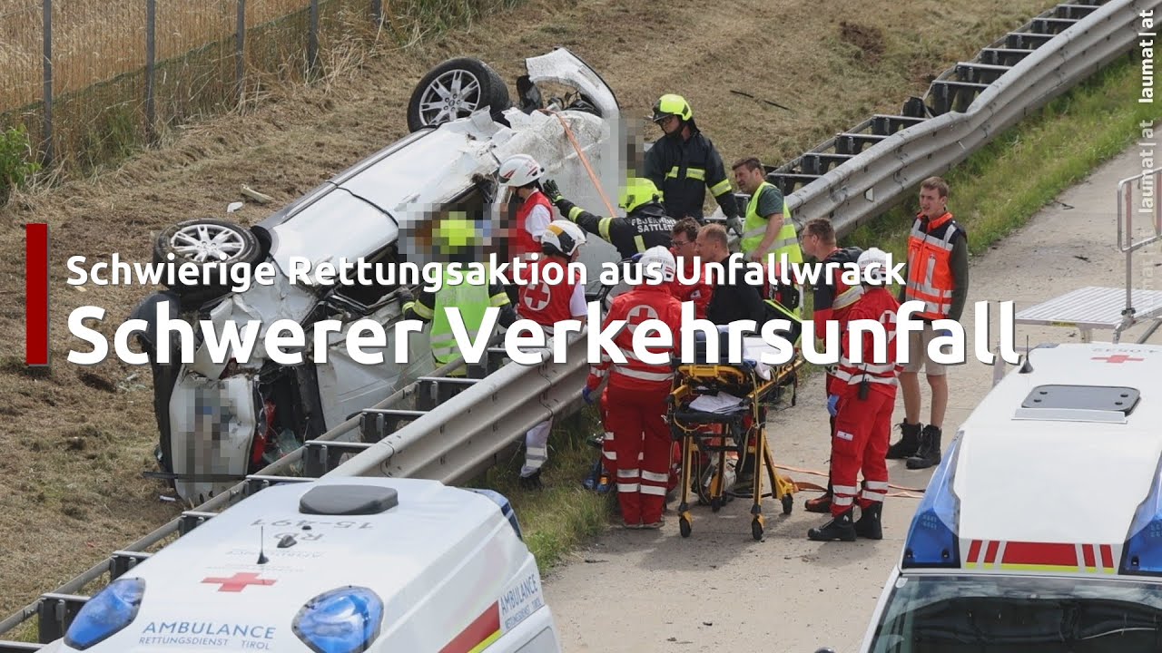 Schwer eingeklemmt: Schwierige Rettungsaktion bei Unfall auf Westautobahn in Eggendorf im Traunkreis