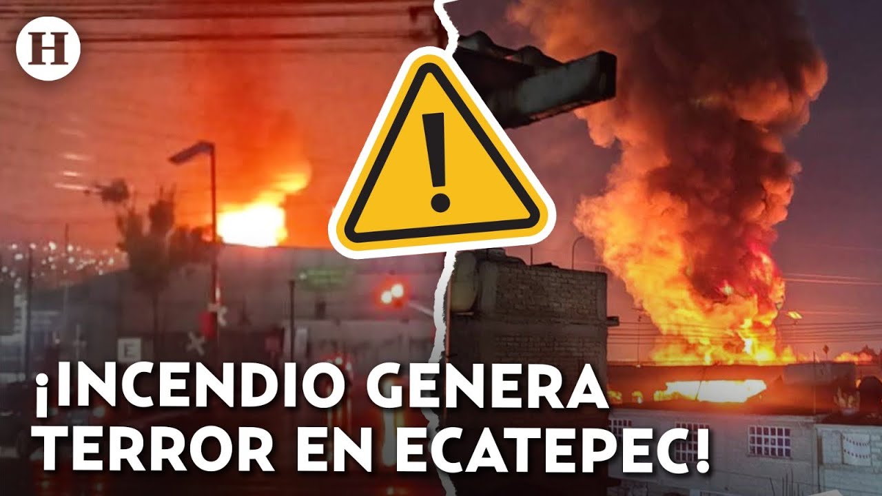 ¡Infierno en Ecatepec! Incendio en una fábrica de pinturas desata fuerte movilización en EDOMEX