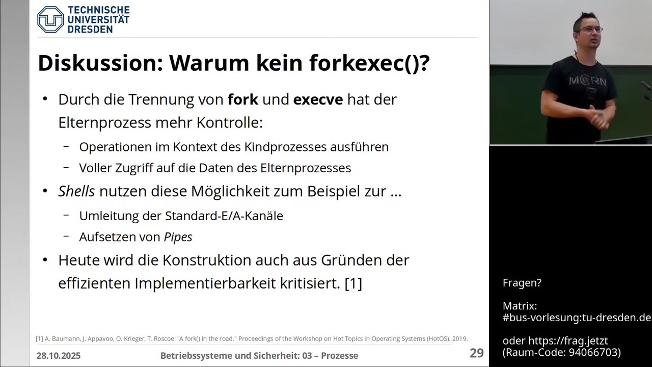 Vorlesung Betriebssysteme – 03.2, 04.1 Scheduling
