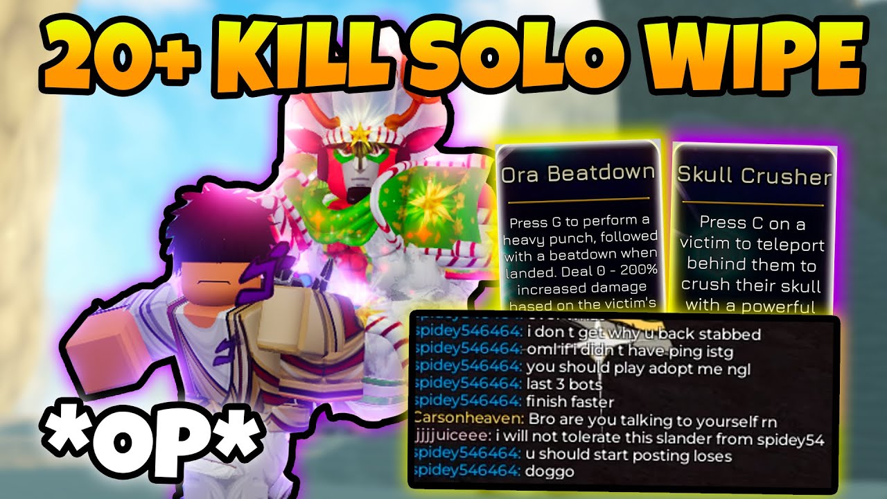 [YBA] CRAZY 20+ KILL SBR WIPE WITH SPTW...