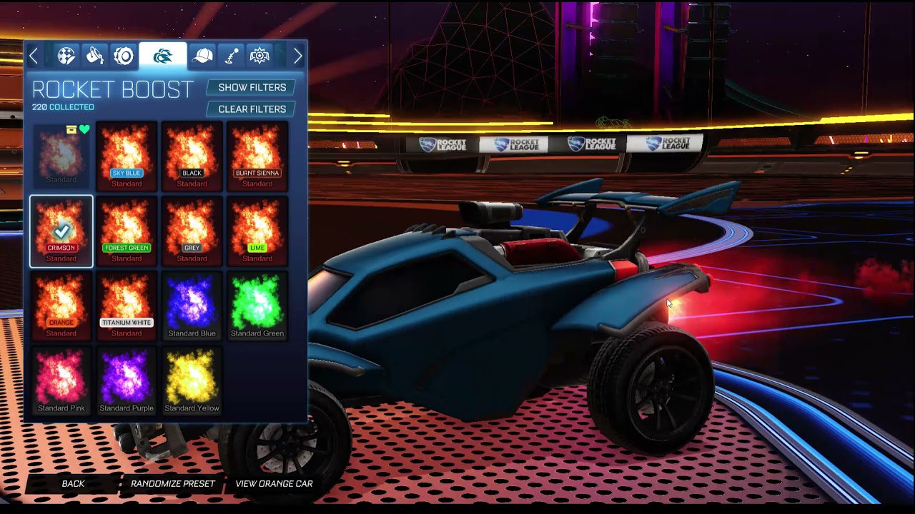 all painted standards in rocket league