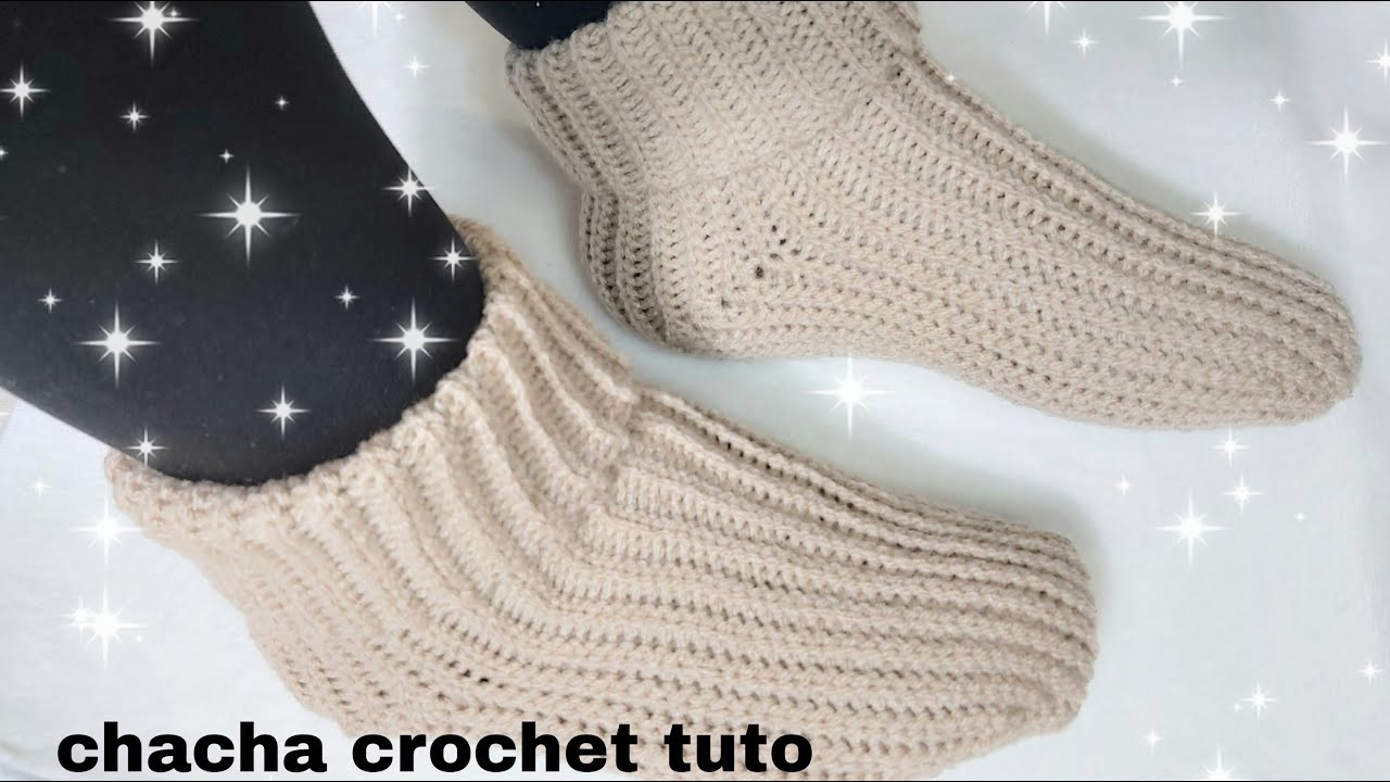 Tuto chaussettes pour adultes au crochet