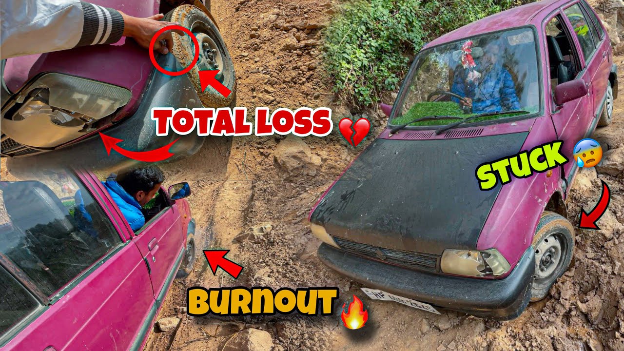 OFFROAD GONE WRONG 😰 || MARUTI 800 🏁 || STUCK IN MUD 💔 || AsHu46