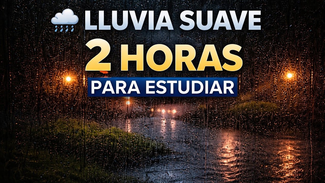 Sonido de lluvia suave para dormir o concentrarse para estudiar 2 horas