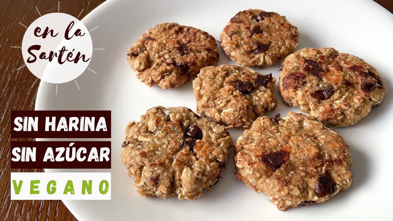 GALLETAS de AVENA - Sólo 2 INGREDIENTES | Sin Horno y Sin Microondas (VEGANO)